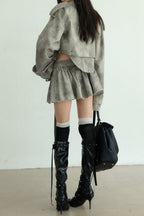 Flowering Girl Women Kaitlyn Print Deconstruct Trench Two Piece Set