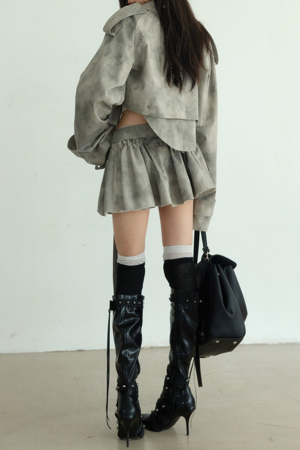 Flowering Girl Women Kaitlyn Print Deconstruct Trench Two Piece Set