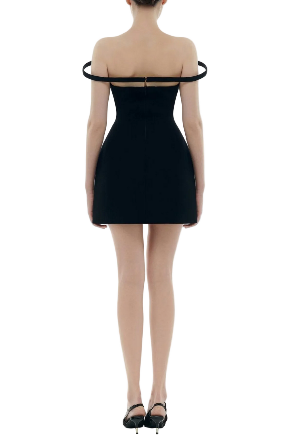Kassiani Off Shoulder Mini Dress - Black