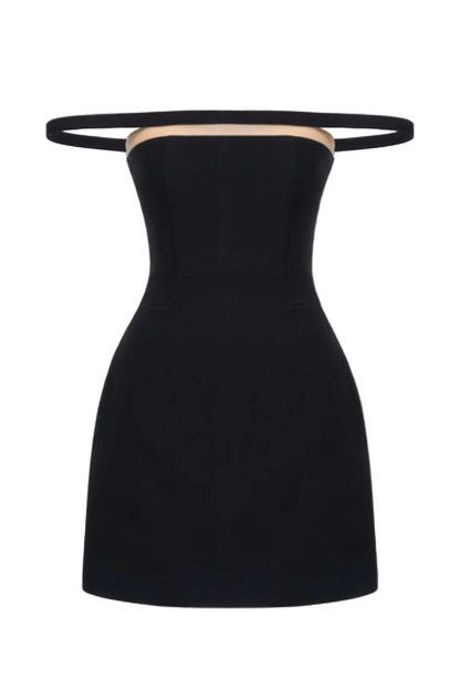 Kassiani Off Shoulder Mini Dress - Black
