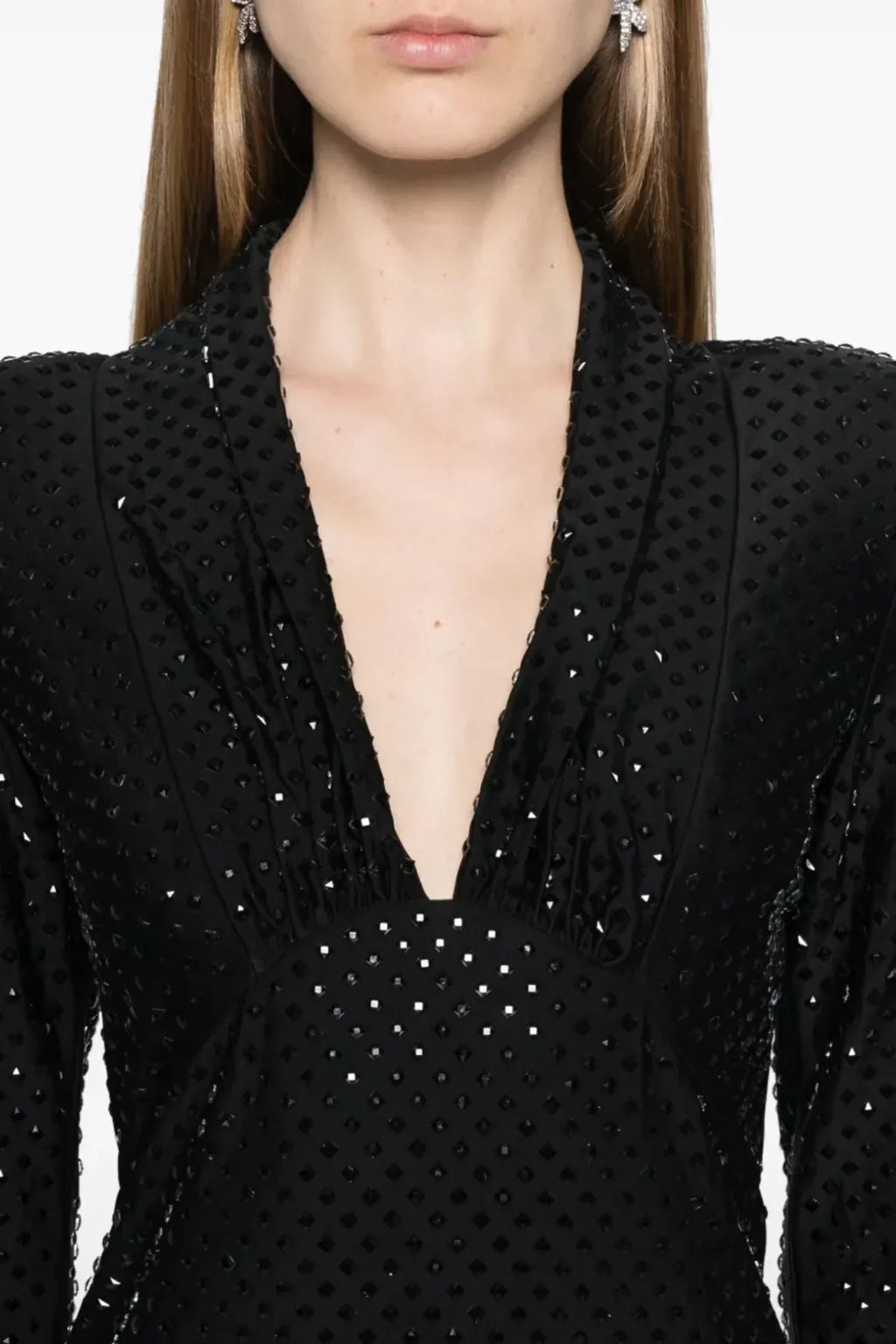Flowering Girl Women Kawhi Rhinestone Embellished Mini Dress