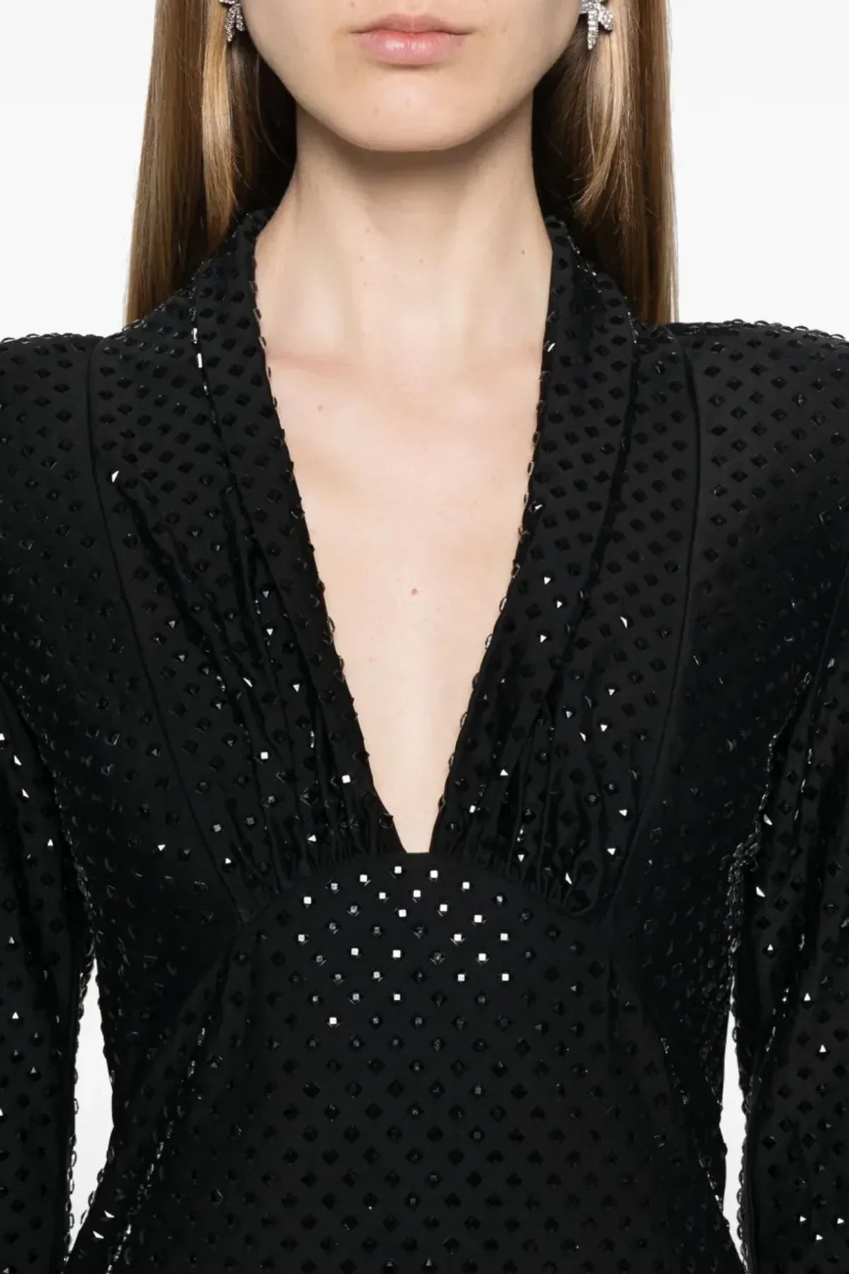 Flowering Girl Women Kawhi Rhinestone Embellished Mini Dress