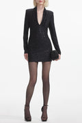 Flowering Girl Women Kawhi Rhinestone Embellished Mini Dress
