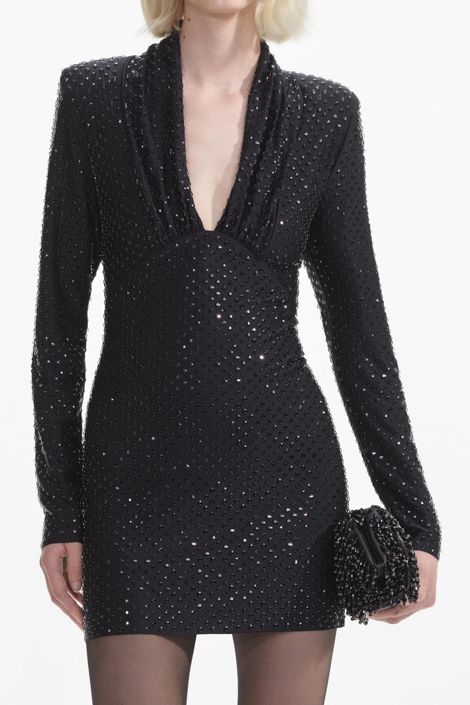 Flowering Girl Women Kawhi Rhinestone Embellished Mini Dress