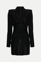 Flowering Girl Women Kawhi Rhinestone Embellished Mini Dress
