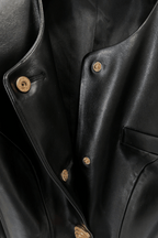 Flowering Girl Women Kester Leather Buttoned Jacket