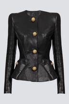 Flowering Girl Women Kester Leather Buttoned Jacket