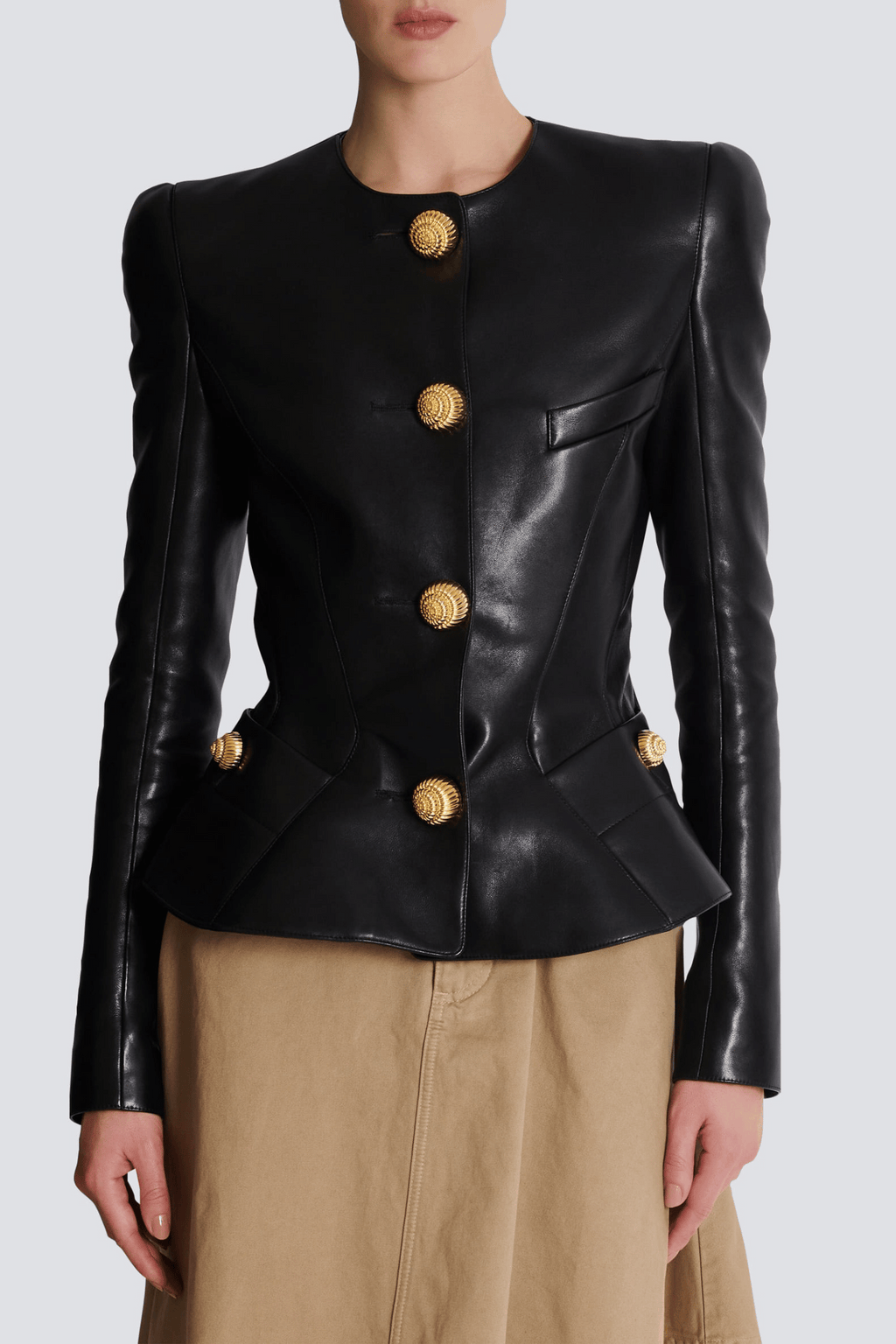 Flowering Girl Women Kester Leather Buttoned Jacket