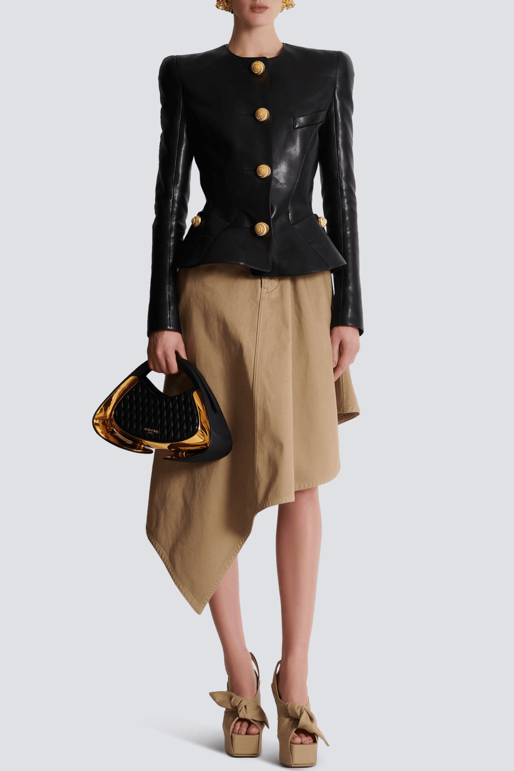 Flowering Girl Women Kester Leather Buttoned Jacket