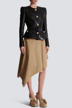 Flowering Girl Women Kester Leather Buttoned Jacket