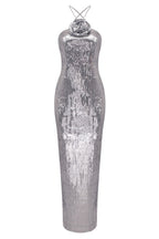 Flowering Girl Women Kiara Floral Sequin Backless Maxi Dress