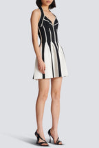 Flowering Girl Women Kriaden Flared Halter Knit Mini Dress