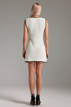 Flowering Girl Women Ksenia Gold Button Mini Dress