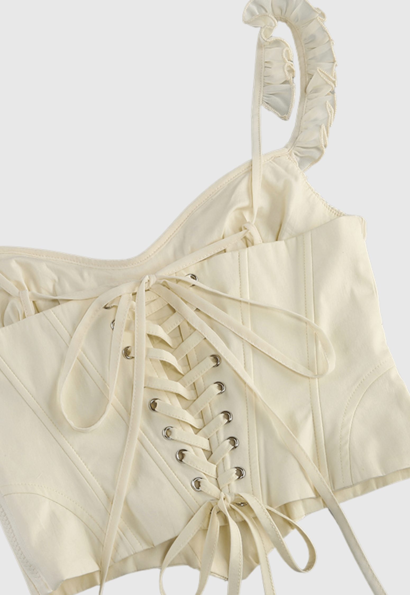 amelia Corset Lace Up Ruffle Skirt Set