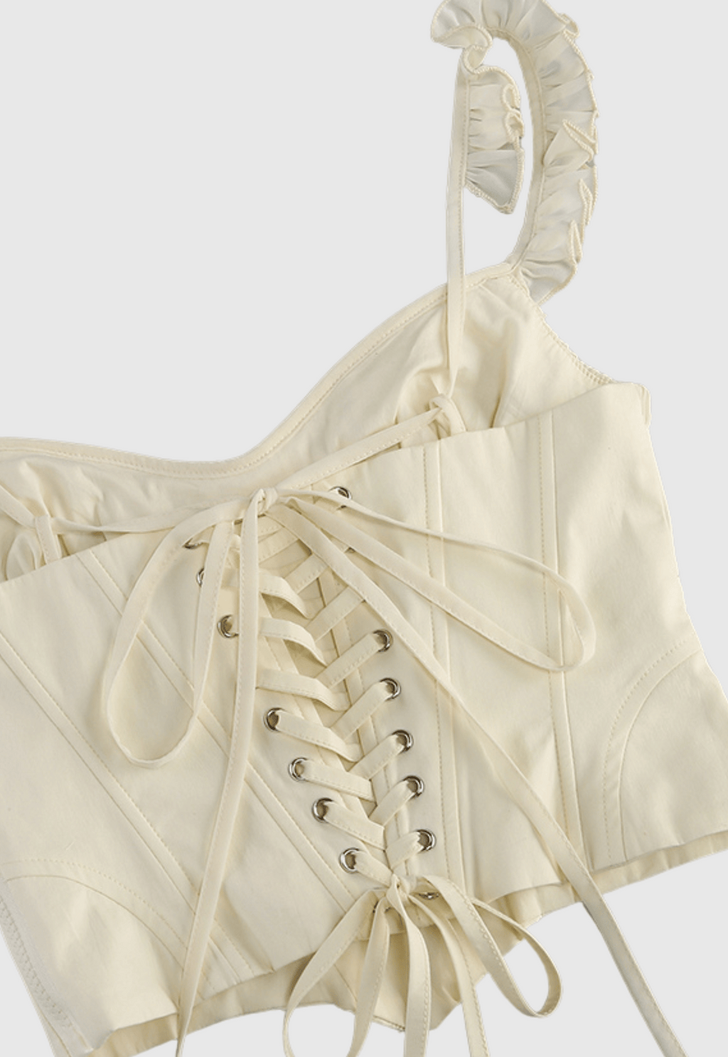 Flowering Girl Women Lagina Corset Lace Up Ruffle Skirt Set