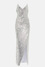Flowering Girl Women Laiki Sequin Slit Maxi Dress
