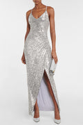 Flowering Girl Women Laiki Sequin Slit Maxi Dress