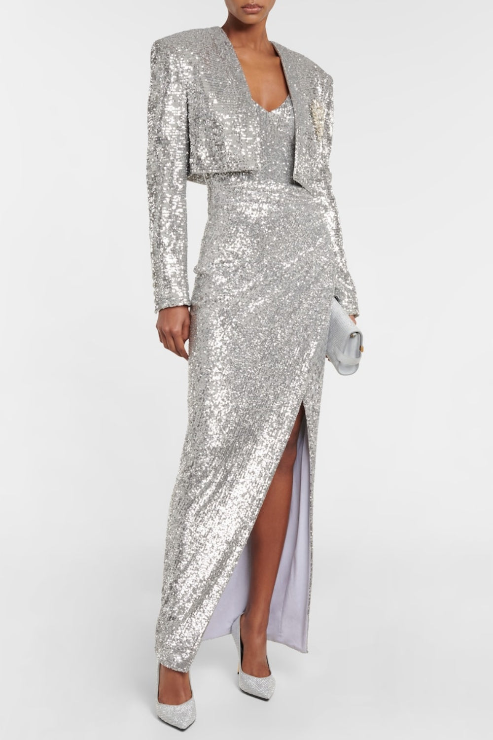 Flowering Girl Women Laiki Sequin Slit Maxi Dress