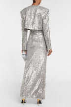 Flowering Girl Women Laiki Sequin Slit Maxi Dress