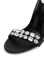 Flowering Girl Women Laura Diamond Ankle Strap Stiletto Sandals - Black