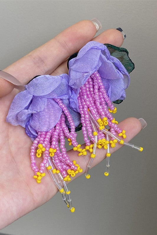 Flowering Girl Women Lauren Floral Bead Earrings