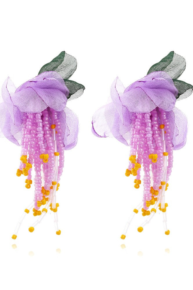 Flowering Girl Women Lauren Floral Bead Earrings