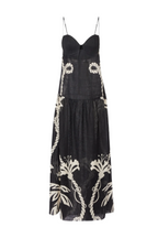 Flowering Girl Women Lawerey Print Linen Maxi Dress