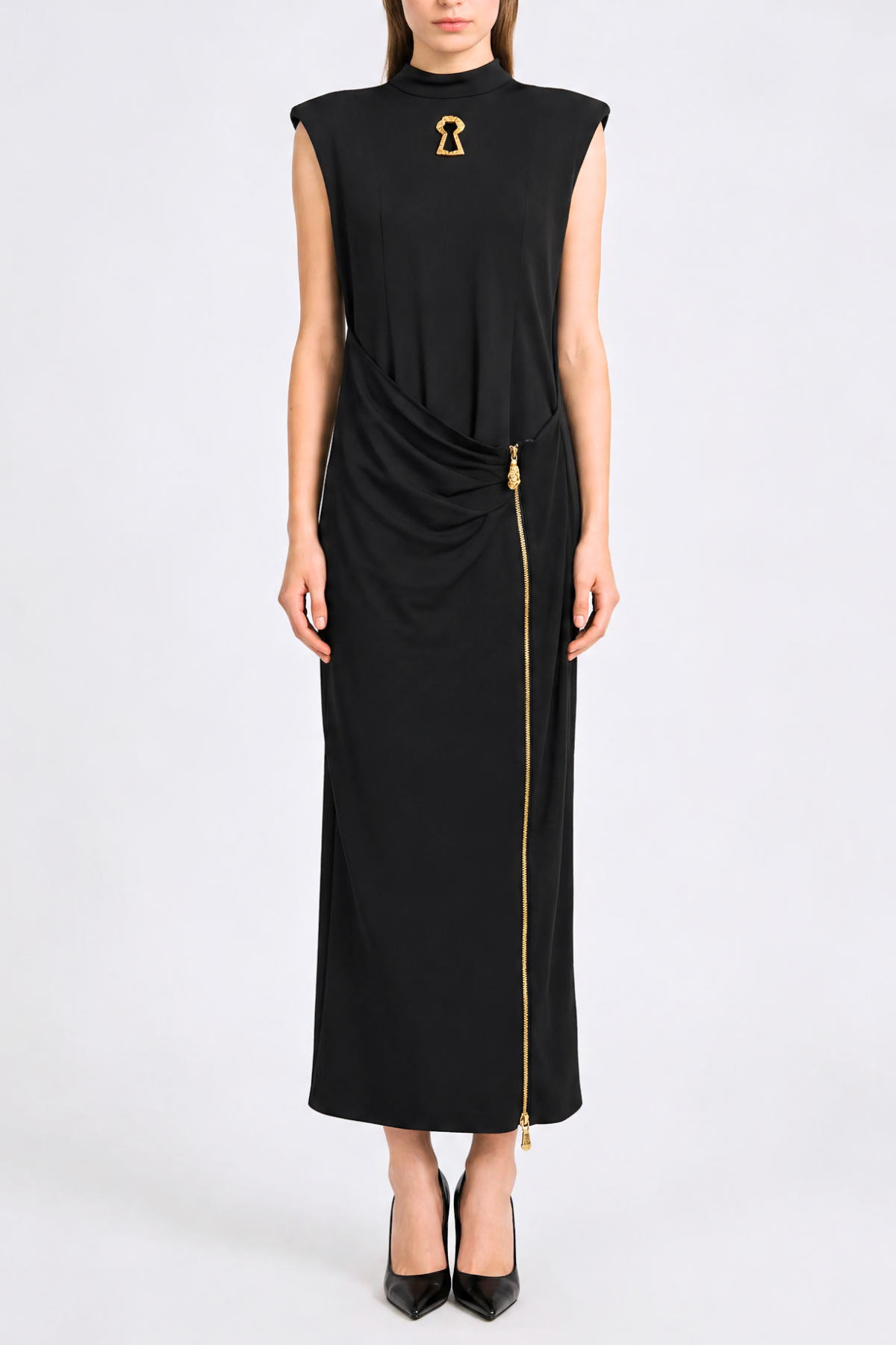 Flowering Girl Women Leifs Sleeveless Zip Maxi Dress - Black