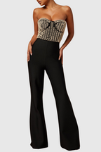 Flowering Girl Women Jecori Pearl Strapless Bandage Jumpsuit
