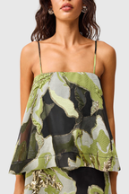 Flowering Girl Women Lennox Floral Jacquard Maxi Dress - Green