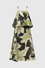 Flowering Girl Women Lennox Floral Jacquard Maxi Dress - Green