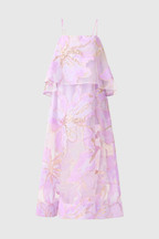 Flowering Girl Women Lennox Floral Jacquard Maxi Dress - Purple