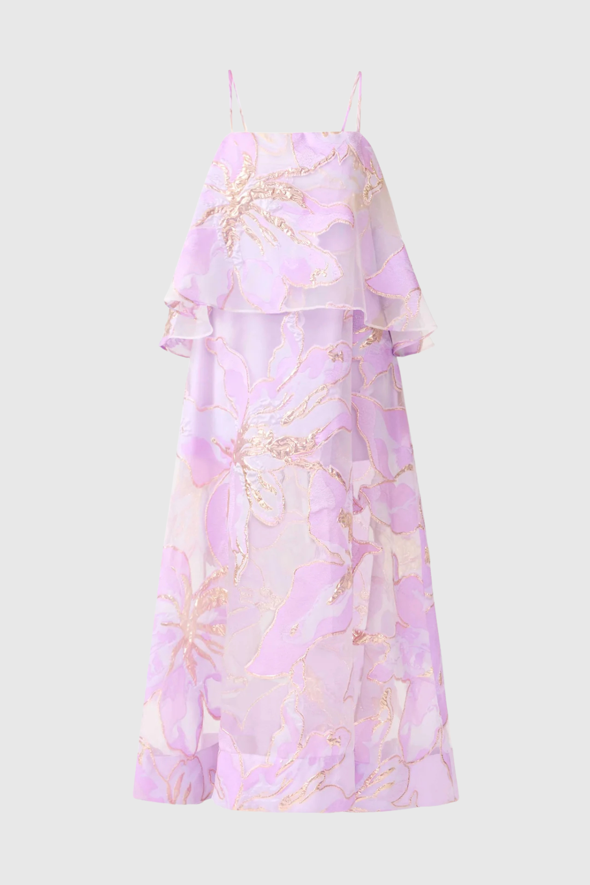 Flowering Girl Women Lennox Floral Jacquard Maxi Dress - Purple