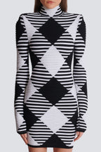 Flowering Girl Women Lero Gingham Mini Bandage Dress