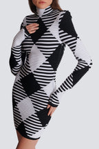 Flowering Girl Women Lero Gingham Mini Bandage Dress