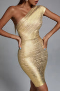 Flowering Girl Women Lilia Metallic Mini Bandage Dress