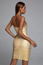Flowering Girl Women Lilia Metallic Mini Bandage Dress