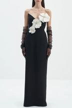 Flowering Girl Women Lilith Floral Strapless Maxi Bandage Dress