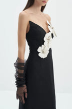 Flowering Girl Women Lilith Floral Strapless Maxi Bandage Dress