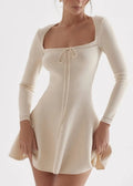 Flowering Girl Women Lillian Square-Neck Knit Mini Dress