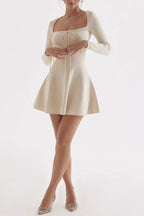Flowering Girl Women Lillian Square-Neck Knit Mini Dress