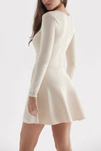 Flowering Girl Women Lillian Square-Neck Knit Mini Dress