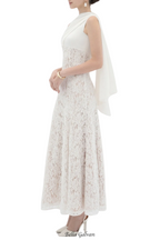 Litare Sleeveless Lace Scarf Maxi Dress