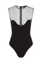 Flowering Girl Women Llewyn Wave Neckline Bodysuit - Black