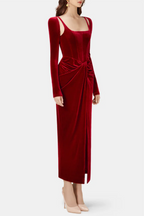 Flowering Girl Women Renwick Velvet Corset Midi Dress
