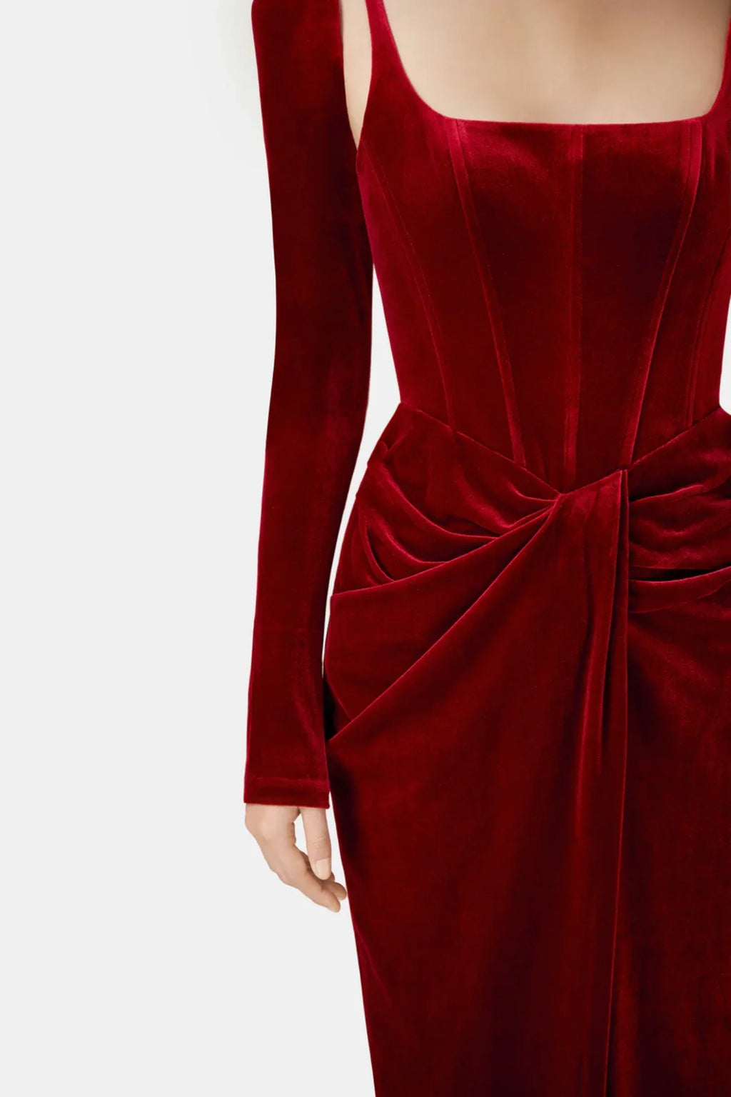 Flowering Girl Women Renwick Velvet Corset Midi Dress