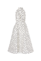 Flowering Girl Women Londa Halter Polka Dot Bow Cutout Midi Dress