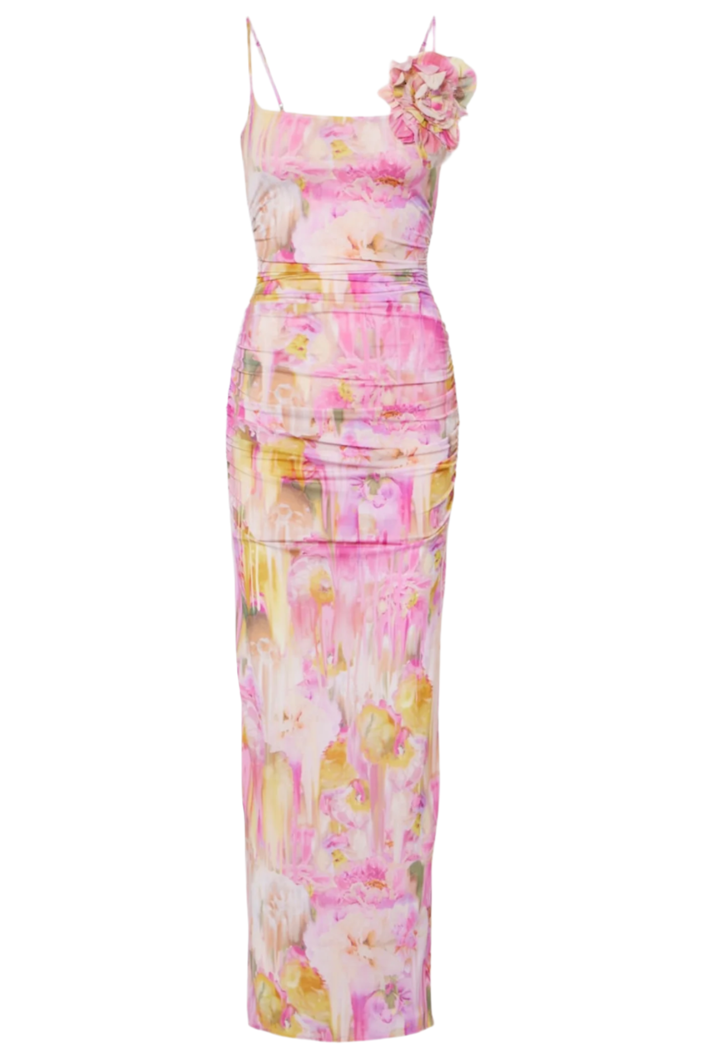 Flowering Girl Women Floral Appliqué Print Maxi Dress