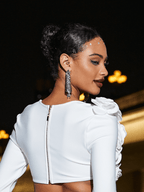Flowering Girl Women Lusen Triangle Tassel Earrings