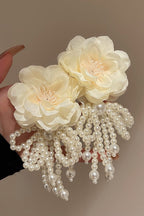 Flowering Girl Women Lydia Floral Pearl Earrings